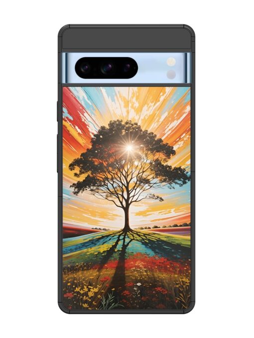 Abstract Tree Colorful Art Glossy Metal Phone Cover for Google Pixel 8 Pro Zapvi