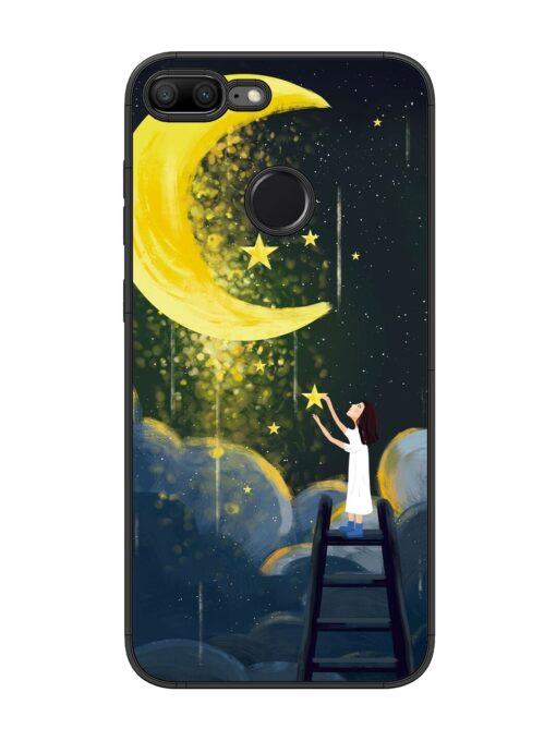 Moonlight Healing Night Illustration Glossy Metal TPU Phone Cover for Honor 9 Lite Zapvi