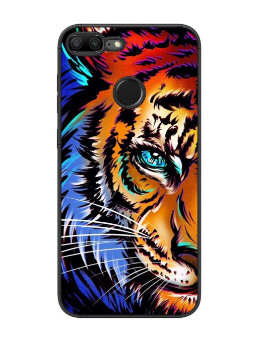 Colorful Lion Art Glossy Metal Phone Cover for Honor 9 Lite Zapvi