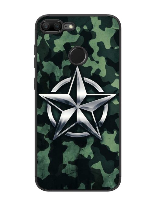 Indian Army Star Design Glossy Metal Phone Cover for Honor 9 Lite Zapvi