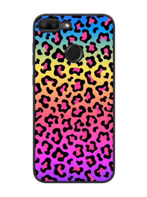 Neon Rainbow Colored Glossy Metal Phone Cover for Honor 9 Lite Zapvi