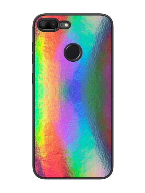 Colorful Holographic Background Glossy Metal TPU Phone Cover for Honor 9 Lite Zapvi