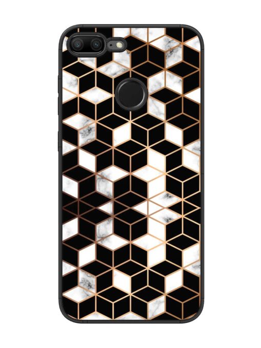 Vector Marble Texture Glossy Metal Phone Cover for Honor 9 Lite Zapvi