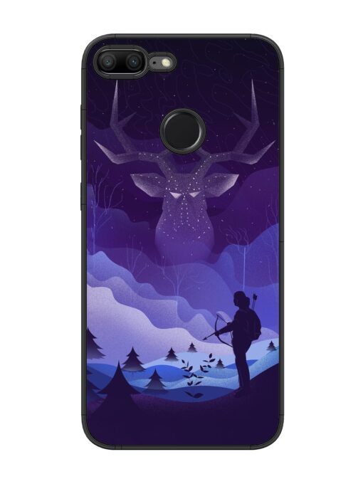 Deer Forest River Glossy Metal Phone Cover for Honor 9 Lite Zapvi