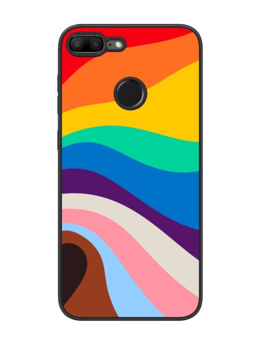 Minimal Pride Art Glossy Metal Phone Cover for Honor 9 Lite Zapvi