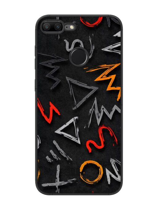 Grungy Graffiti Glossy Metal Phone Cover for Honor 9 Lite Zapvi