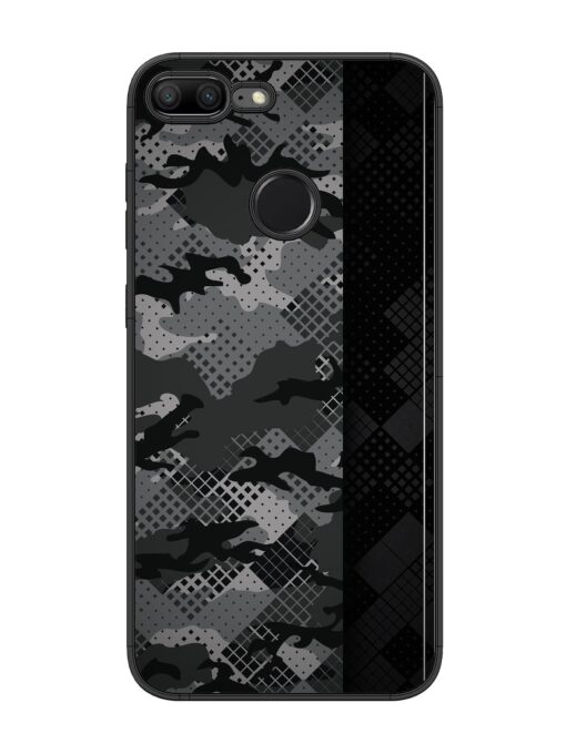 Dark Camouflage Glossy Metal Phone Cover for Honor 9 Lite Zapvi