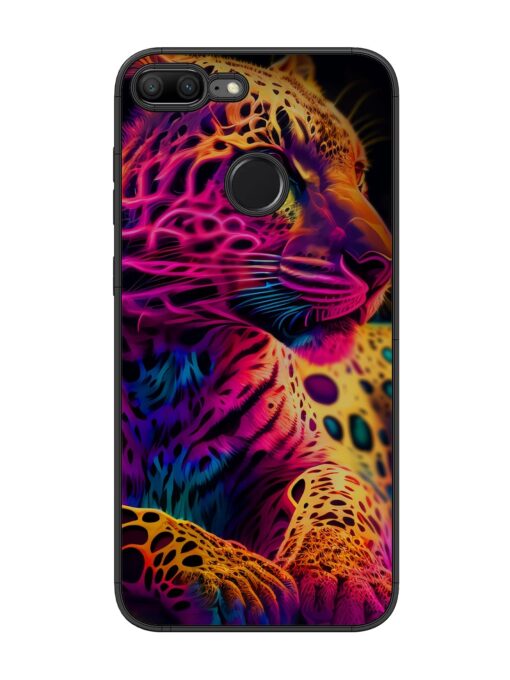 Leopard Art Glossy Metal Phone Cover for Honor 9 Lite Zapvi