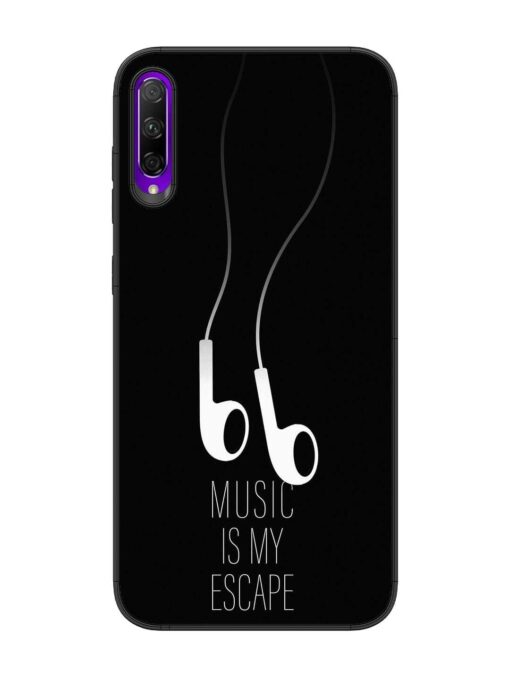 Music Is My Escape Glossy Metal Phone Cover for Honor 9X Pro Zapvi