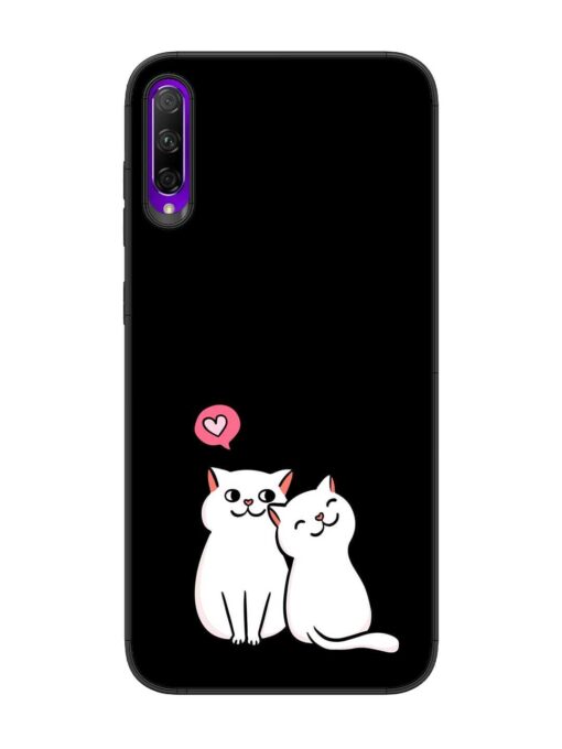 Cat Love Glossy Metal Phone Cover for Honor 9X Pro Zapvi