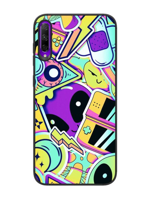 Scratch Art Glossy Metal Phone Cover for Honor 9X Pro Zapvi