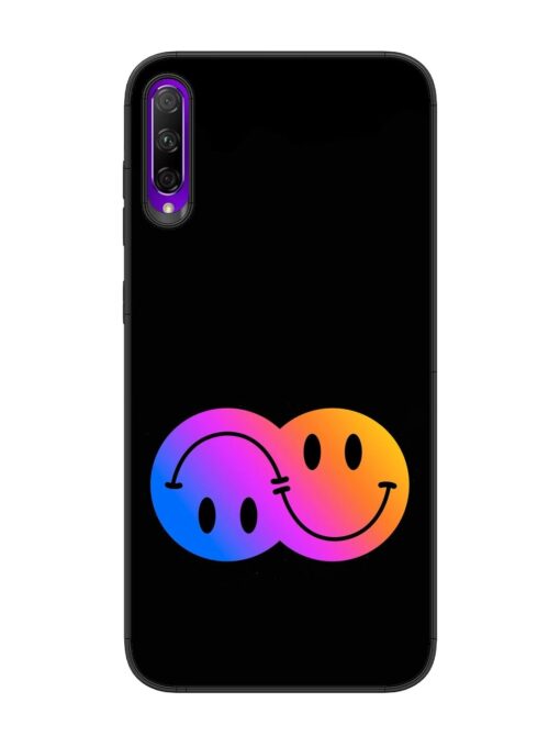 Gradient Smile Art Glossy Metal TPU Phone Cover for Honor 9X Pro Zapvi