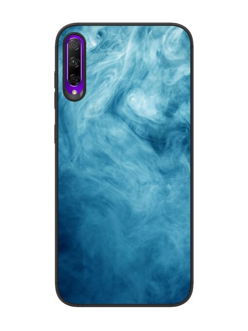 Blue Smoke Art Glossy Metal Phone Cover for Honor 9X Pro Zapvi