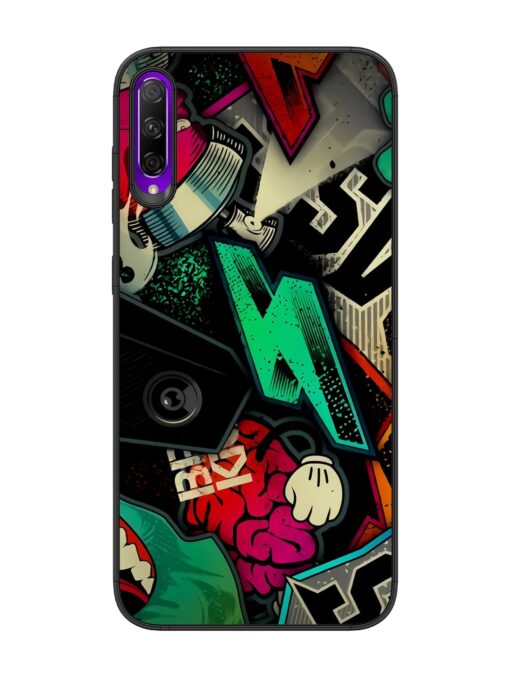 Graffiti Art Glossy Metal Phone Cover for Honor 9X Pro Zapvi