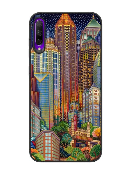 Cityscapes Art Glossy Metal Phone Cover for Honor 9X Pro Zapvi