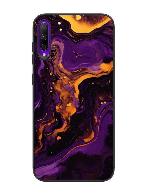 Painting Of A Purple Glossy Metal Phone Cover for Honor 9X Pro Zapvi