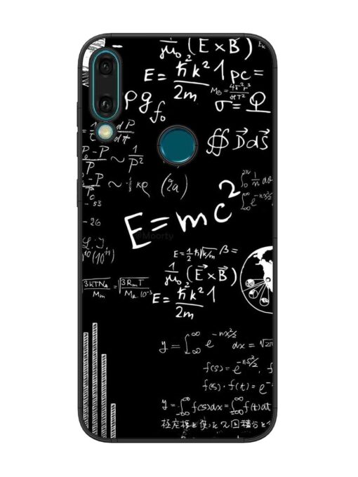 E=Mc2 Mass?Energy Equivalence Glossy Metal Phone Cover for Honor Y9 (2019) Zapvi