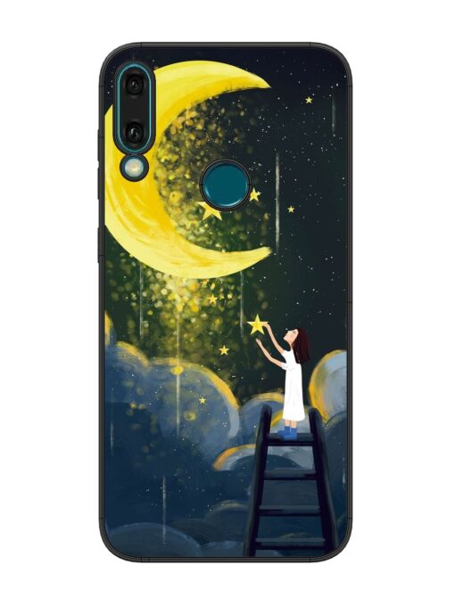 Moonlight Healing Night Illustration Glossy Metal TPU Phone Cover for Honor Y9 (2019) Zapvi