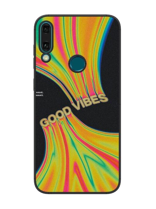 Good Vibes Glossy Metal Phone Cover for Honor Y9 (2019) Zapvi