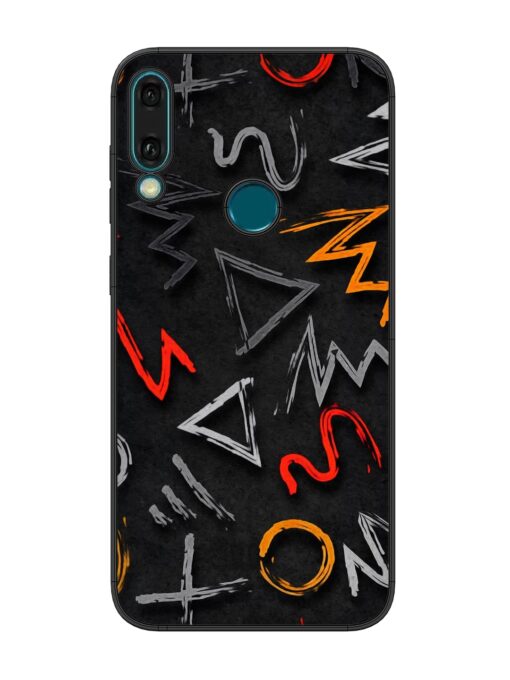 Grungy Graffiti Glossy Metal Phone Cover for Honor Y9 (2019) Zapvi