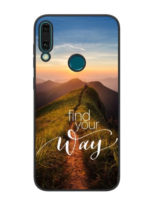 Find Your Way Glossy Metal Phone Cover for Honor Y9 (2019) Zapvi