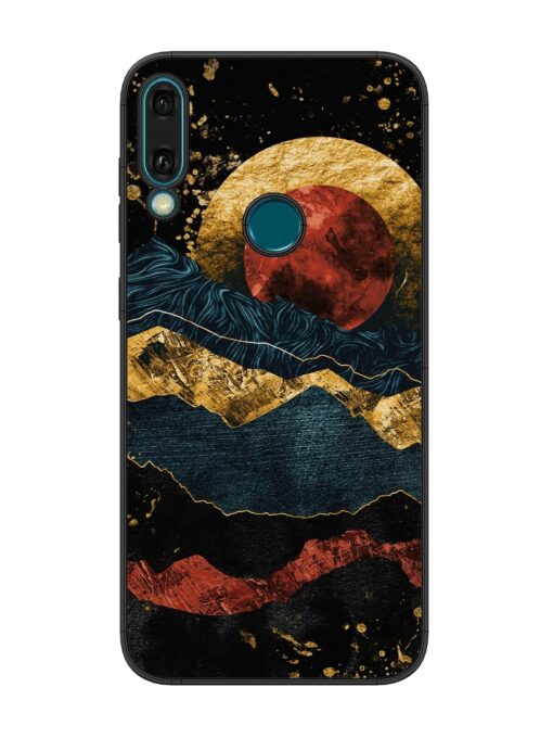 Gold Painting View Glossy Metal Phone Cover for Honor Y9 (2019) Zapvi