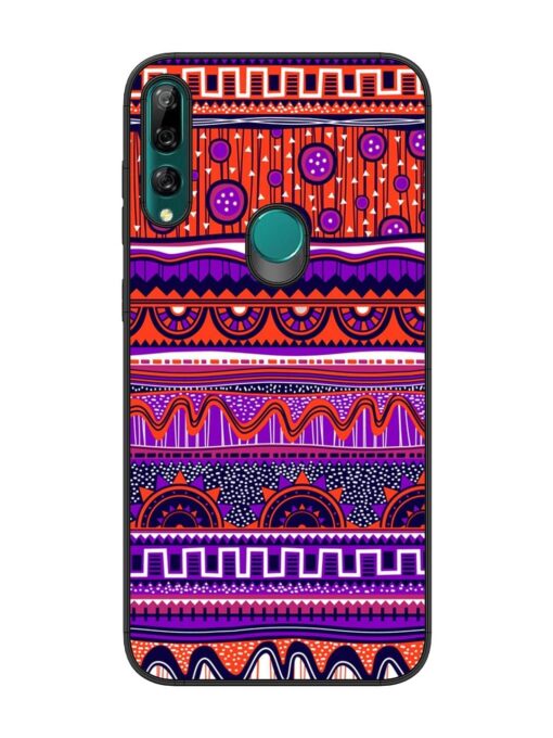 Ethnic Seamless Pattern Glossy Metal TPU Phone Cover for Honor Y9 Prime Zapvi