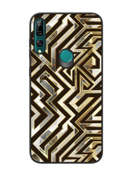 Technology Geometric Seamless Glossy Metal Phone Cover for Honor Y9 Prime Zapvi