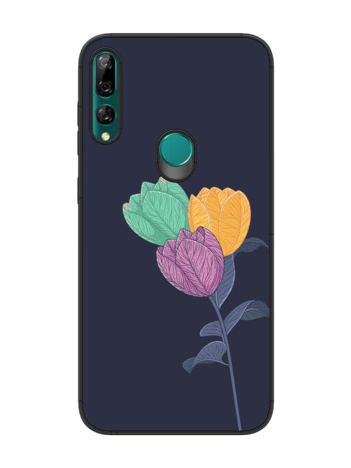 Flower Vector Glossy Metal Phone Cover for Honor Y9 Prime Zapvi