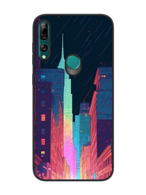 Minimal City Art Glossy Metal Phone Cover for Honor Y9 Prime Zapvi