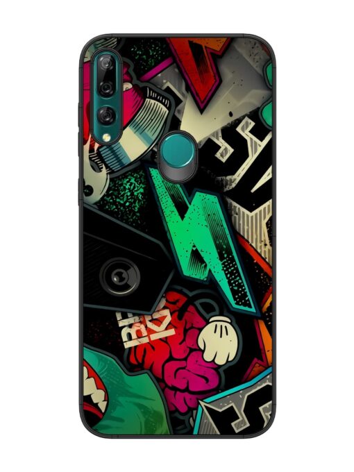 Graffiti Art Glossy Metal Phone Cover for Honor Y9 Prime Zapvi