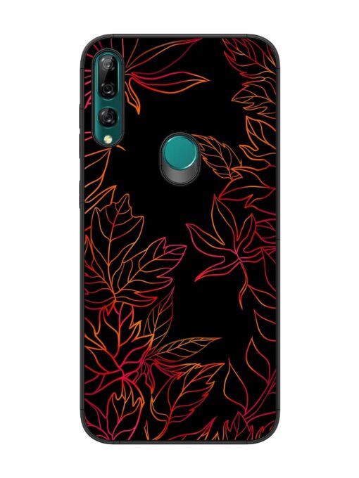 Red Floral Pattern Glossy Metal Phone Cover for Honor Y9 Prime Zapvi