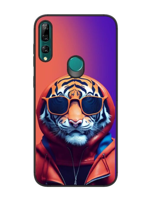 Tiger Animation Glossy Metal Phone Cover for Honor Y9 Prime Zapvi