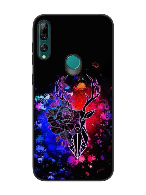 Floral Deer Art Glossy Metal Phone Cover for Honor Y9 Prime Zapvi