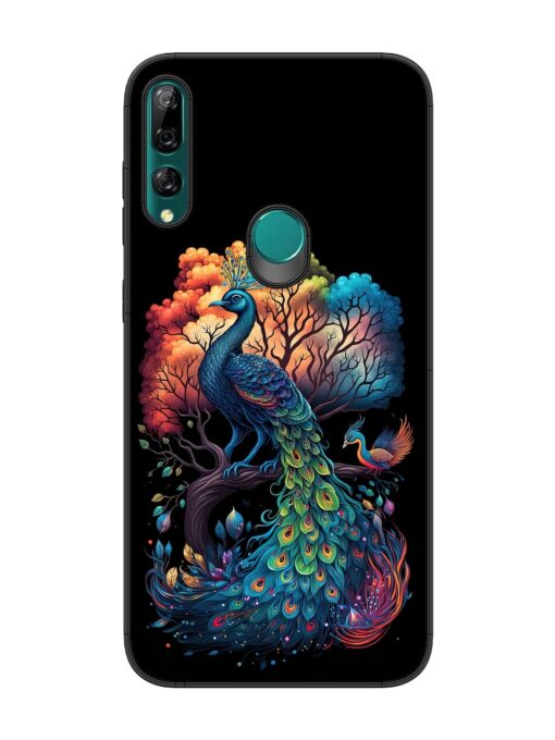 Peacock Tree Art Glossy Metal Phone Cover for Honor Y9 Prime Zapvi