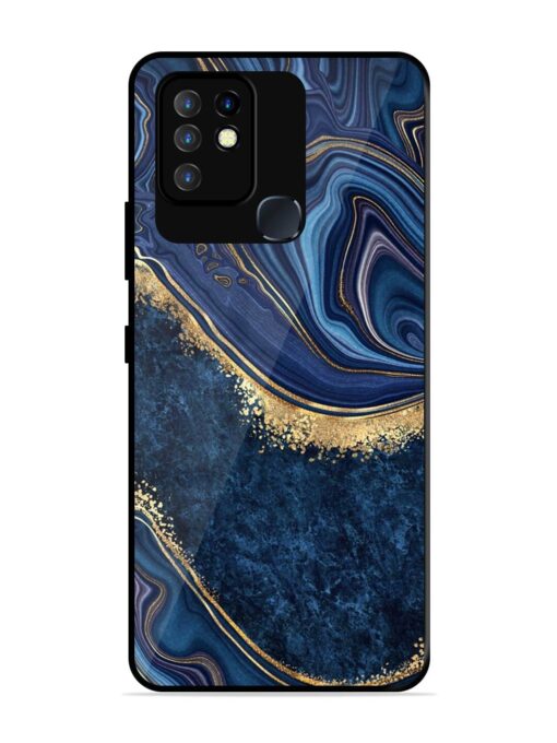 Abstract Background Blue Glossy Metal TPU Phone Cover for Infinix Hot 10 Zapvi