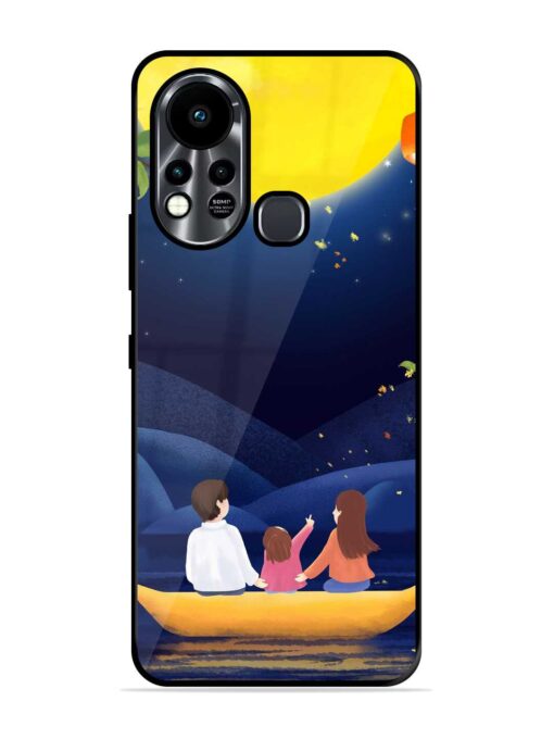 Happy Family And Beautiful View Glossy Metal Phone Cover for Infinix Hot 11S Zapvi