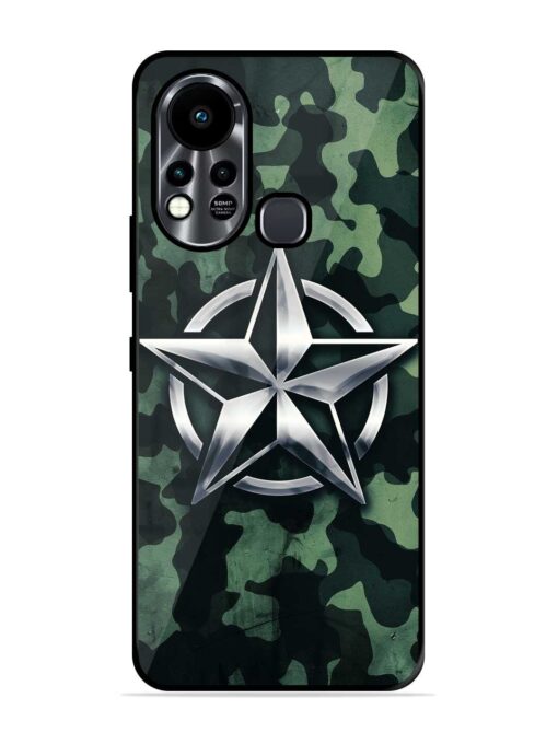 Indian Army Star Design Glossy Metal Phone Cover for Infinix Hot 11S Zapvi