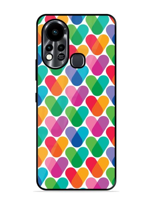 Overlapping Colors Colorful Glossy Metal TPU Phone Cover for Infinix Hot 11S Zapvi