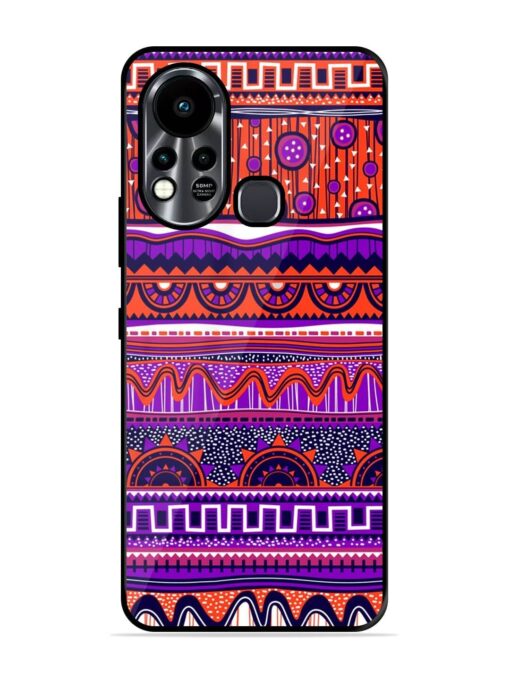 Ethnic Seamless Pattern Glossy Metal TPU Phone Cover for Infinix Hot 11S Zapvi