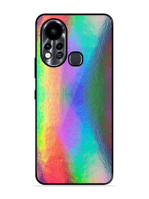 Colorful Holographic Background Glossy Metal TPU Phone Cover for Infinix Hot 11S Zapvi