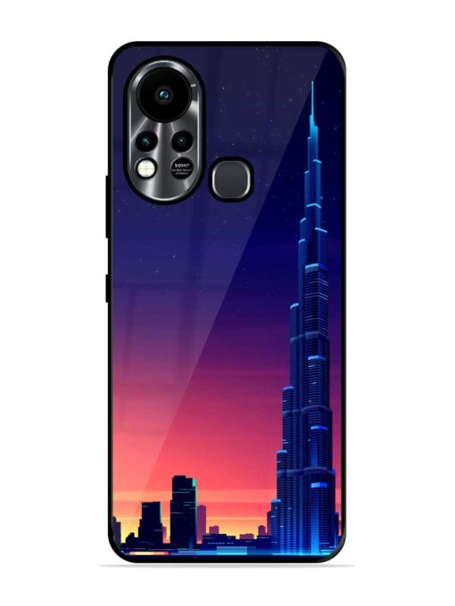 Burj Khalifa Abstract Glossy Metal Phone Cover for Infinix Hot 11S Zapvi