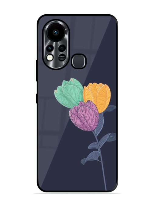 Flower Vector Glossy Metal Phone Cover for Infinix Hot 11S Zapvi