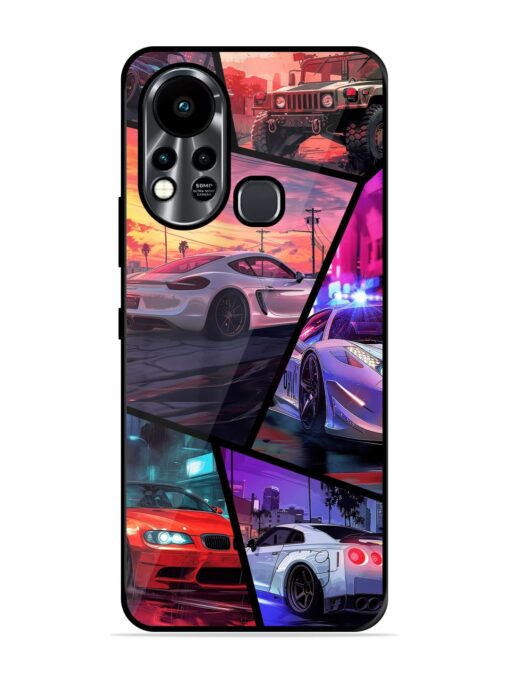 Ride In Pixels Glossy Metal Phone Cover for Infinix Hot 11S Zapvi