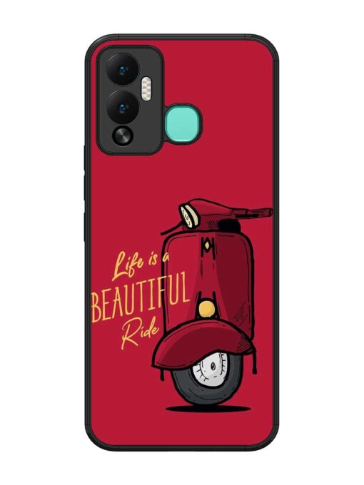 Life Is Beautiful Rides Glossy Metal Phone Cover for Infinix Hot 12 Play Zapvi