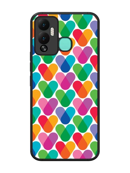 Overlapping Colors Colorful Glossy Metal TPU Phone Cover for Infinix Hot 12 Play Zapvi