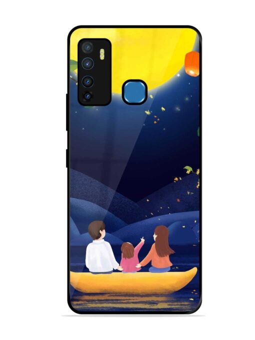 Happy Family And Beautiful View Glossy Metal Phone Cover for Infinix Hot 9 Zapvi