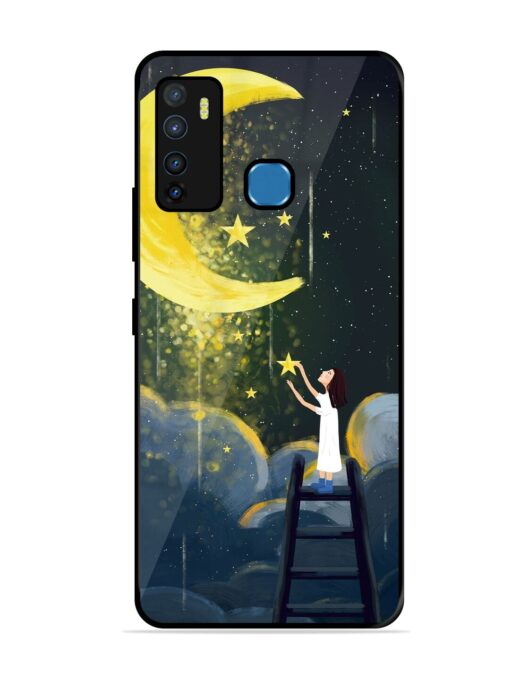 Moonlight Healing Night Illustration Glossy Metal TPU Phone Cover for Infinix Hot 9 Zapvi