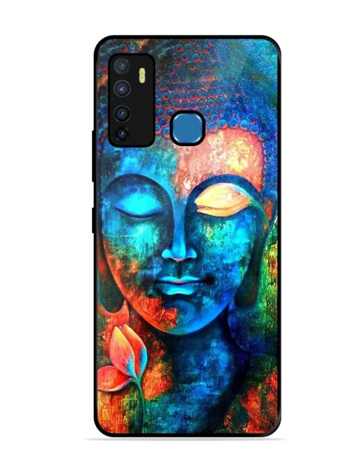 Buddha Painting Glossy Metal Phone Cover for Infinix Hot 9 Zapvi