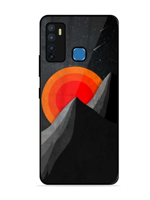 Black Mountain Glossy Metal Phone Cover for Infinix Hot 9 Zapvi